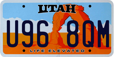 UT license plate U968QM