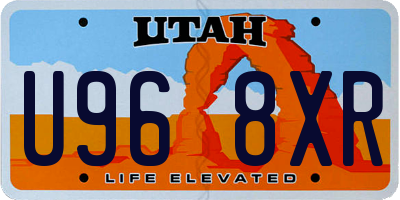 UT license plate U968XR