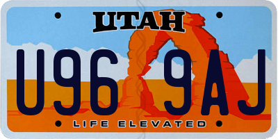 UT license plate U969AJ