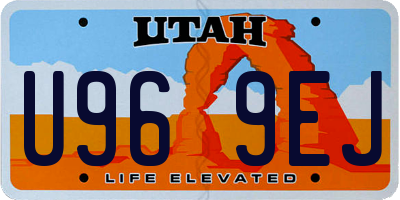 UT license plate U969EJ