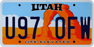 UT license plate U970FW