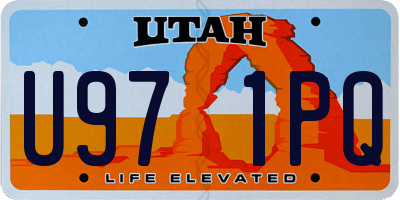 UT license plate U971PQ
