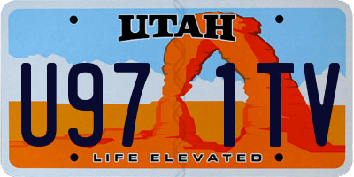 UT license plate U971TV