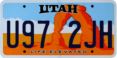 UT license plate U972JH