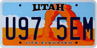 UT license plate U975EM