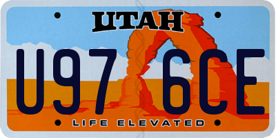 UT license plate U976CE