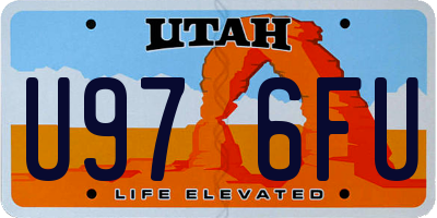 UT license plate U976FU