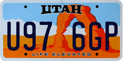 UT license plate U976GP
