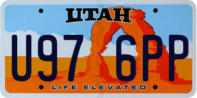 UT license plate U976PP