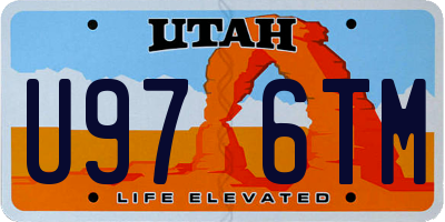 UT license plate U976TM