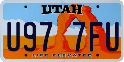UT license plate U977FU