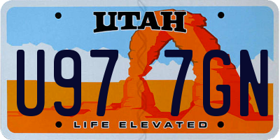 UT license plate U977GN