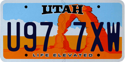 UT license plate U977XW