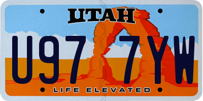 UT license plate U977YW