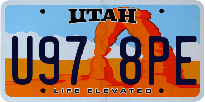 UT license plate U978PE