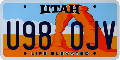 UT license plate U980JV