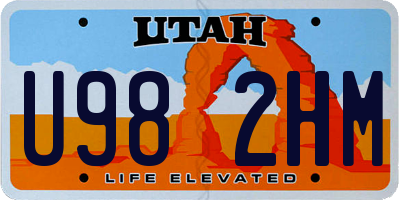 UT license plate U982HM