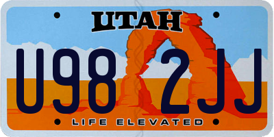 UT license plate U982JJ