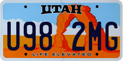 UT license plate U982MG
