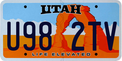 UT license plate U982TV
