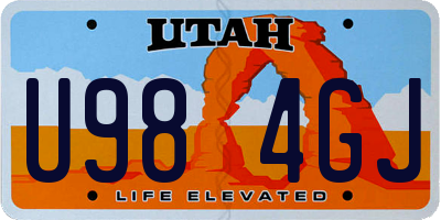 UT license plate U984GJ