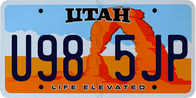 UT license plate U985JP