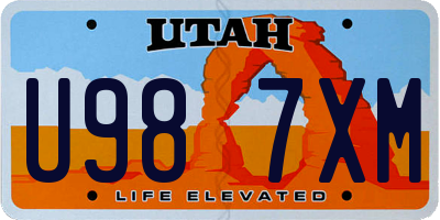 UT license plate U987XM