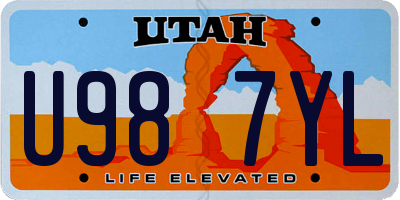 UT license plate U987YL