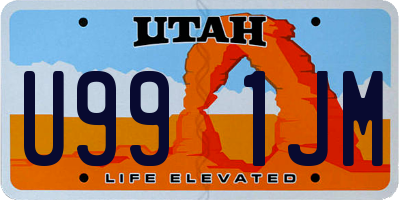 UT license plate U991JM