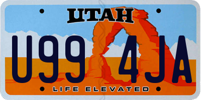 UT license plate U994JA