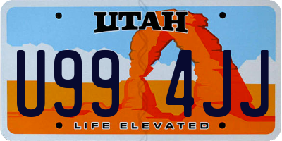 UT license plate U994JJ