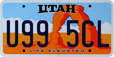 UT license plate U995CL