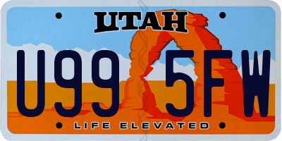 UT license plate U995FW