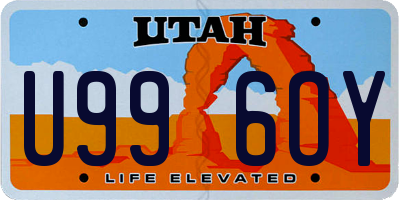 UT license plate U996OY