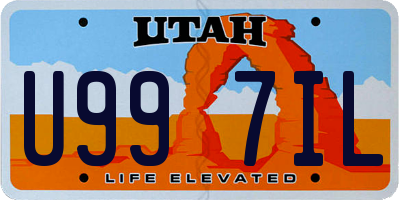 UT license plate U997IL