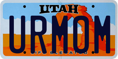 UT license plate URMOM