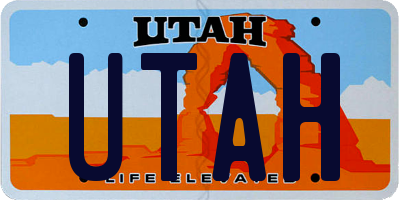 UT license plate UTAH