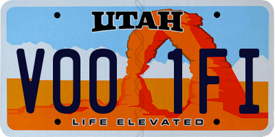UT license plate V001FI