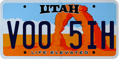UT license plate V005IH