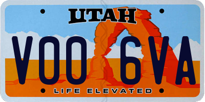UT license plate V006VA