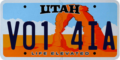 UT license plate V014IA