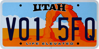 UT license plate V015FQ