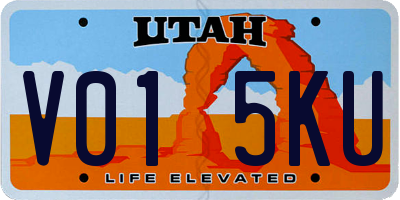 UT license plate V015KU