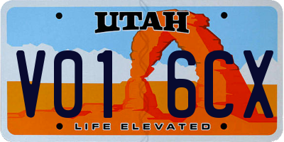 UT license plate V016CX