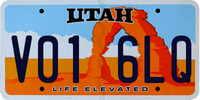 UT license plate V016LQ