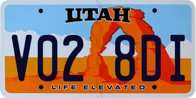 UT license plate V028DI