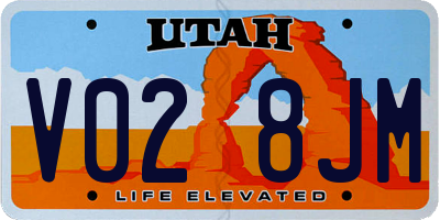 UT license plate V028JM