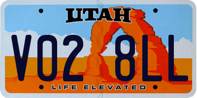 UT license plate V028LL