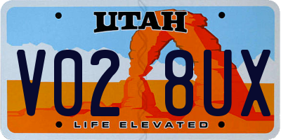 UT license plate V028UX