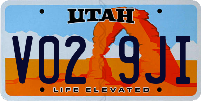 UT license plate V029JI